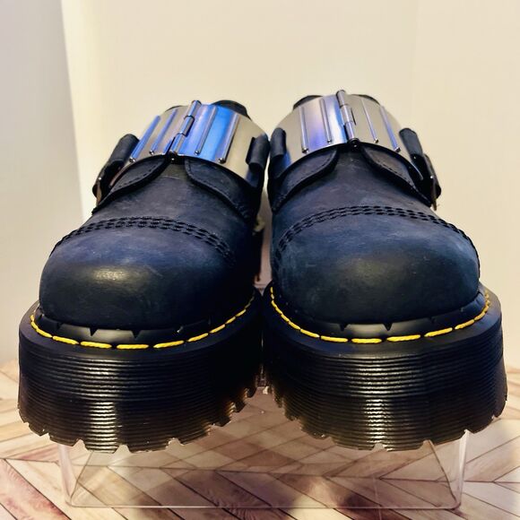 Dr Martens 8053 Quad Hinge Black Leather Platform Mens 12 Boots Steampunk Goth main image 9